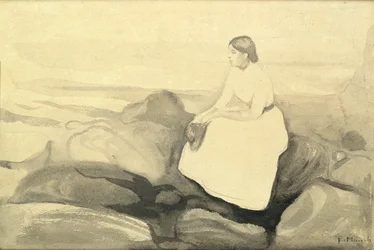 Inger am Strand, ca. 1889
